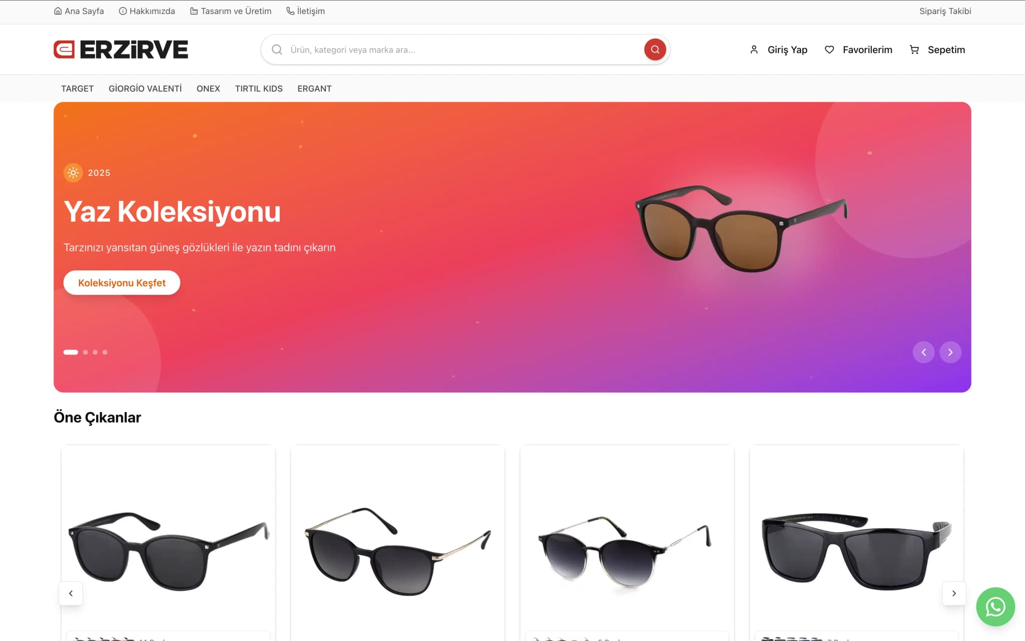 Erzirve Optik ekran görüntüsü